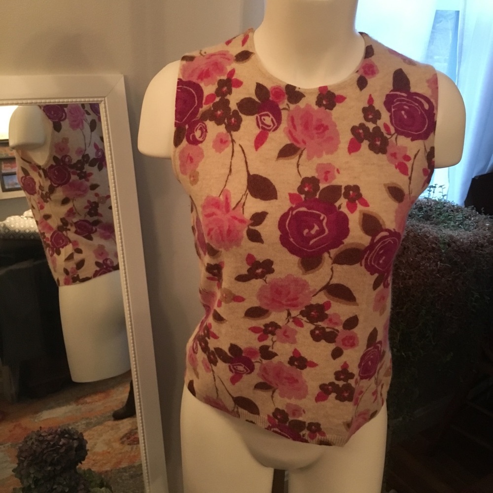 Ann Taylor Loft lambswool/angora sweater shell M